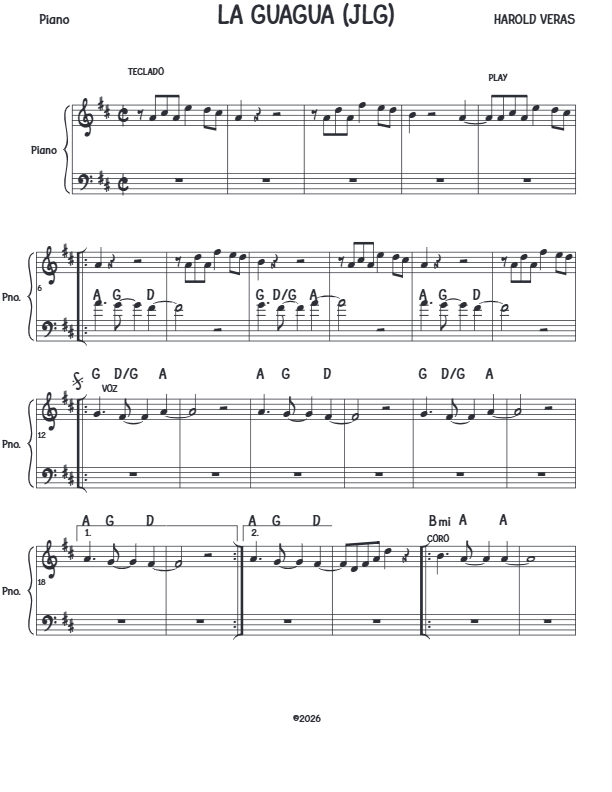 La imagen puede contener una previsualizacion de una partitura